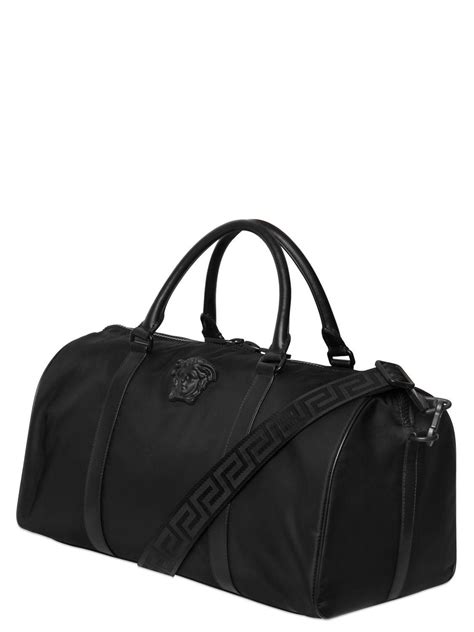 versace black icon messenger bag|versace duffle bags men's.